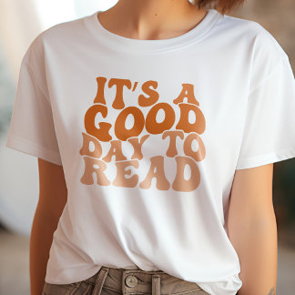 Sinaasappel Het is een goede dag om boek liefhebbe T-shirt