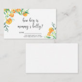 Sinaasappel hoe groot is mama's buik informatiekaartje (Voorkant / Achterkant)