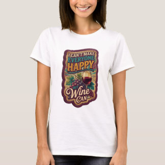 Sinaasappel I KAN NIEMAND GELUKKIG MAKEN MAAR WIJN T-shirt