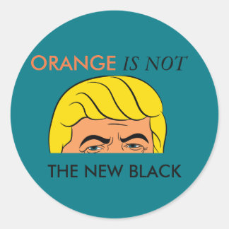 SINAASAPPEL IS NIET HET NIEUWE ZWART RONDE STICKER
