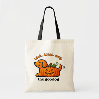 Sinaasappel Jack-O-Lantern Pup Tote Bag