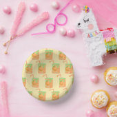 Sinaasappel Juice Box Pattern Papieren Kommen (Feest)