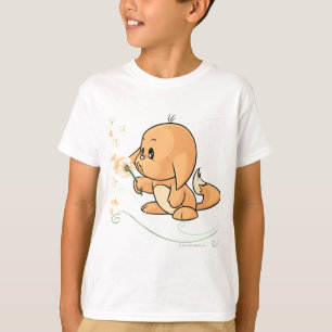 Sinaasappel Kacheek die een deegelion wenst T-shirt