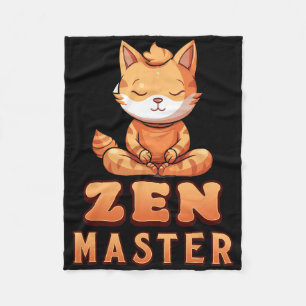 Sinaasappel Kat Yoga Zen Meester Sinaasappel Tabby Fleece Deken