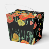 Sinaasappel Klaproos Bloemige Trouw Cake Favor Doo Bedankdoosjes (Achterkant)