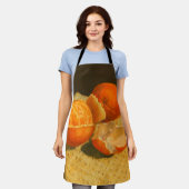 Sinaasappel Kunst Schort (Gedragen)