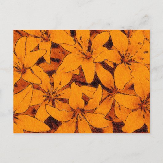 Sinaasappel Lilies Briefkaart (Voorkant)