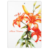 Sinaasappel Lily-schilderklembord Klembord (Achterkant)