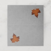 Sinaasappel linnen gevouwen plaats kaarten (Buitenkant ongevouwen)