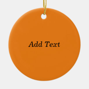 Sinaasappel Maak Je Eigen Tekst Toevoegen Aangepas Keramisch Ornament