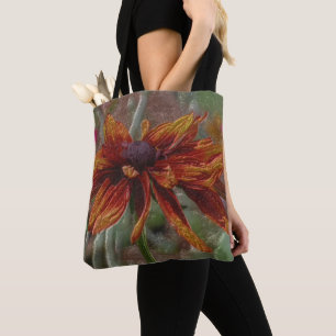 Sinaasappel Madeliefje Bloem Kunst Draagtas