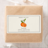 Sinaasappel Marmalade Jam Pot op Off witte rechtho Etiket (Insitu)