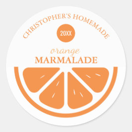 Sinaasappel Marmalade Ronde Sticker