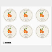  Sinaasappel Marmalade Zelfgemaakte Jam Jar Ronde Sticker (Vel)