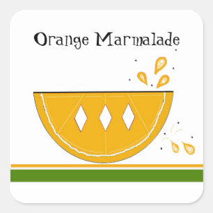 Sinaasappel Marmelade Jam Stickers