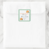 Sinaasappel Marmelade Pot Etiket Persoonlijk Gingh (Tas)