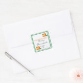 Sinaasappel Marmelade Pot Etiket Persoonlijk Gingh (Envelop)
