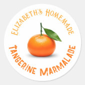 Sinaasappel Marmelade Ronde Sticker (Voorkant)