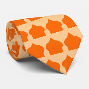 Sinaasappel Marokkaans Patroonontwerp Stropdas