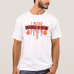 Sinaasappel met blauw t-shirt