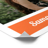 Sinaasappel Modern Block Afstuderen Poster (Hoek)