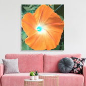 Sinaasappel morning Glory verpakt doek Canvas Afdruk (Insitu (Woonkamer))