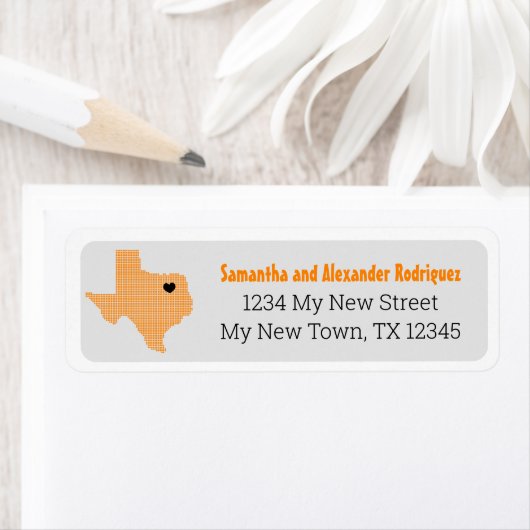 Sinaasappel naar het zuiden etiket (Insitu)