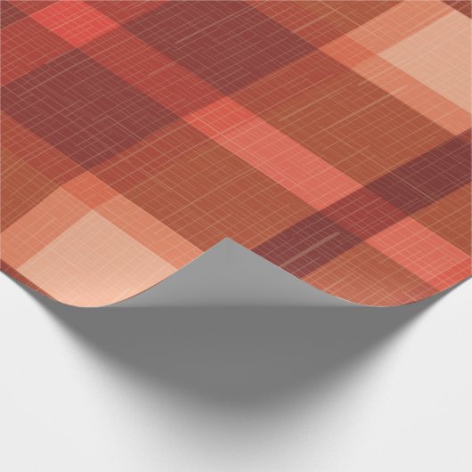 Sinaasappel najaar Herfst Pset Tartan Wrapping P Cadeaupapier (Hoek)