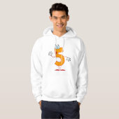 Sinaasappel Nummer 5 Mannen Hoodie (Voorkant volledig)