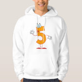 Sinaasappel Nummer 5 Mannen Hoodie (Voorkant)