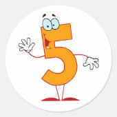 Sinaasappel nummer 5 Stickers (Voorkant)