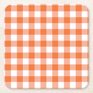 Sinaasappel Onderzetter Gingham