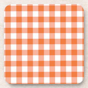 Sinaasappel Onderzetter Gingham