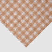 Sinaasappel op Cream Gingham Pset Buffalo Checker Tissuepapier (Detail)