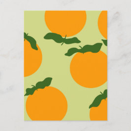 Sinaasappel patroonontwerp briefkaart