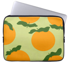Sinaasappel patroonontwerp laptop sleeve