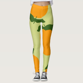 Sinaasappel patroonontwerp leggings
