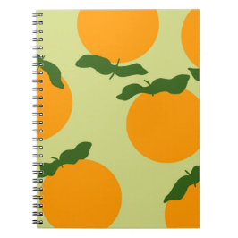 Sinaasappel patroonontwerp notitieboek