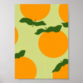 Sinaasappel patroonontwerp poster