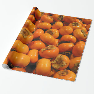 Sinaasappel Persimmon Fruits, vers Cadeaupapier