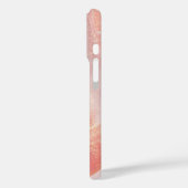 Sinaasappel Perzik Goud Glitter Marmer  Case-Mate iPhone Case (Achterkant / Links)