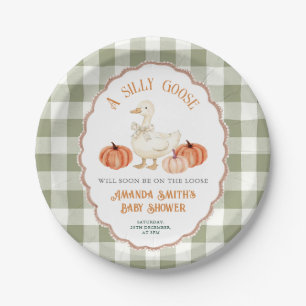 Sinaasappel Pompoen Goose Baby shower Papier Borde Papieren Bordje