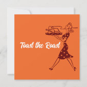 Sinaasappel Retro Thanksgiving Kaart (Voorkant)