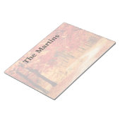 Sinaasappel Rode Herfst Bomen Aangepaste Notitiebl Notitieblok (Schuin)