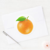 Sinaasappel Ronde Sticker (Envelop)