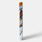 Sinaasappel Rood Wit Zwart Grijs Agaat Geode Case-Mate iPhone Case (Achterkant / Links)