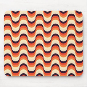 Sinaasappel, Room, het Bruine Retro Abstracte Art. Muismat