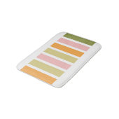 Sinaasappel Roze Goud en Groene Strepen Badmat (Gekanteld)