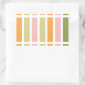 Sinaasappel Roze Goud en Groene Strepen Rechthoekige Sticker (Tas)