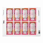 Sinaasappel Roze Stimuleert Etherische Oliefles Et Etiket (Full Sheet)